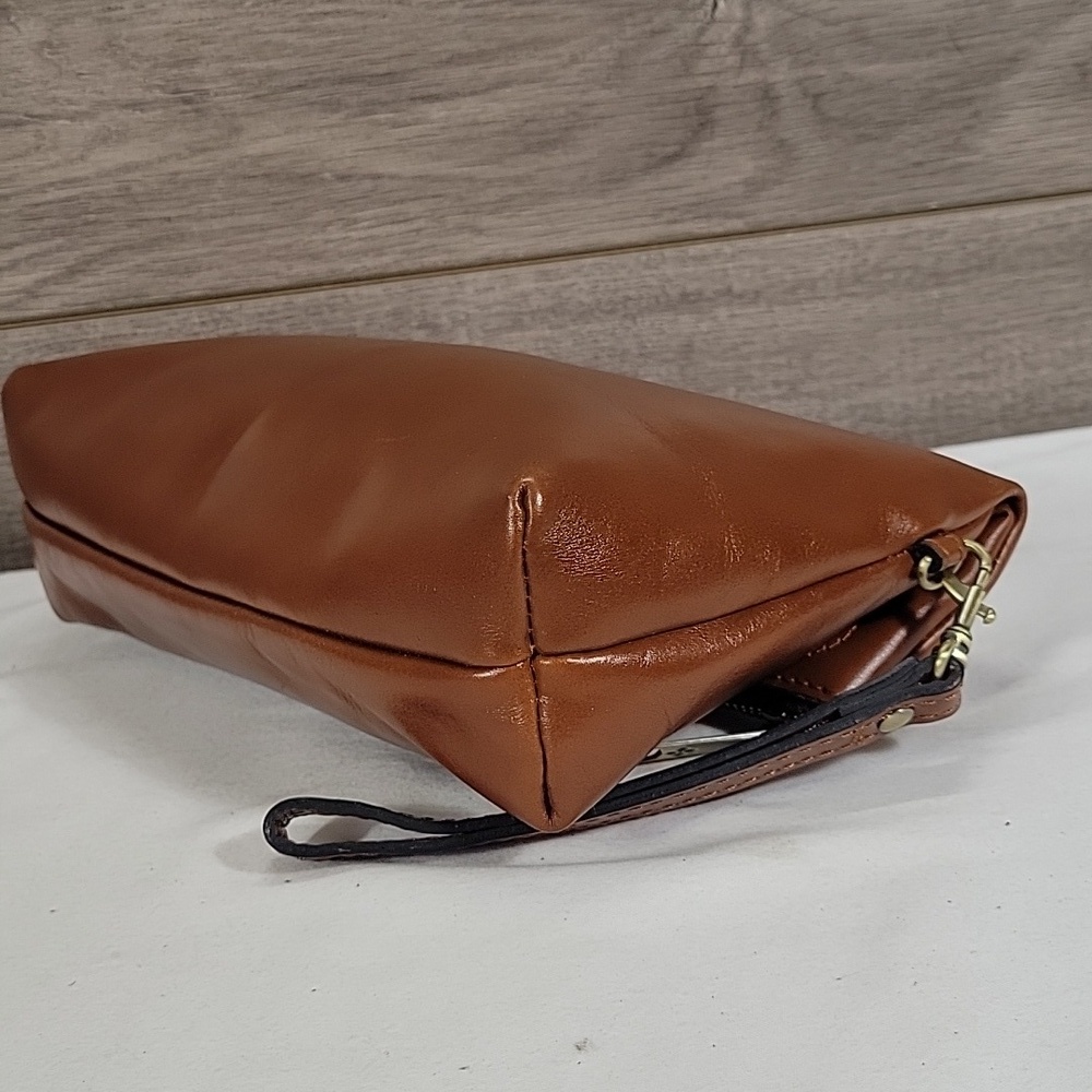 Patricia Nash Brown Leather Wristlet Clutch Handbag - Picture 5 of 12